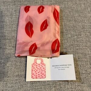 NWT. Kate Spade Resusable Pink and Red Shopping Tote
